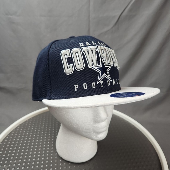 Dallas Cowboys Hat Cap Snap Back Mens One Size Blue White NFL Football Flat Brim - Picture 7 of 12